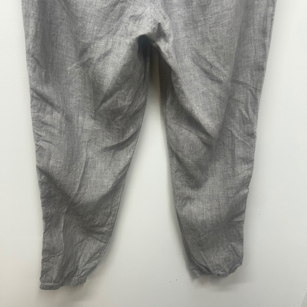 Athleta Cabo Linen Jogger Pants Grey Size 6 Stretch Waist coastal comfort beach - Picture 10 of 12